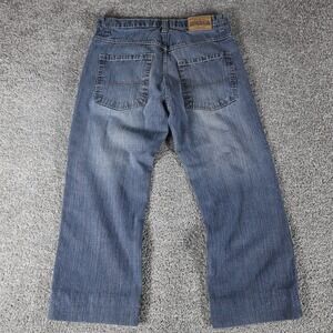 Dodeca Men's Jeans 34x30 Blue Faded Baggy Wide Leg Y2K Skater Denim